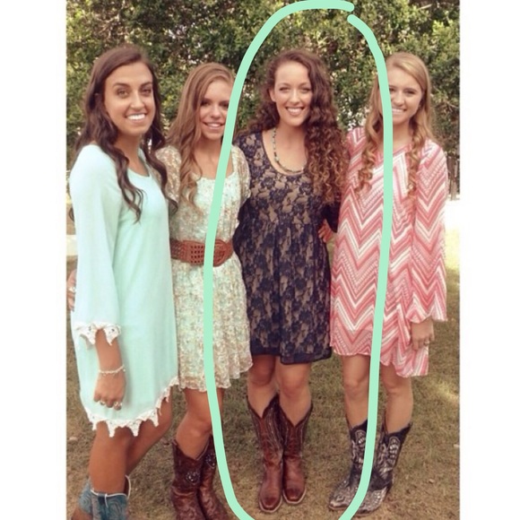 Francesca’s Navy Lace Dress - Picture 6 of 6